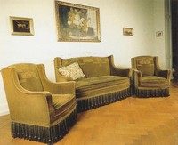Sitzgruppe im Gartenzimmer, (von etwa 1910), 1. Obergeschoß